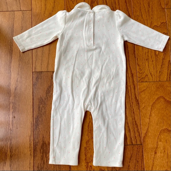 Janie & Jack | tiny polka dot & cream playsuit. - Picture 2 of 3